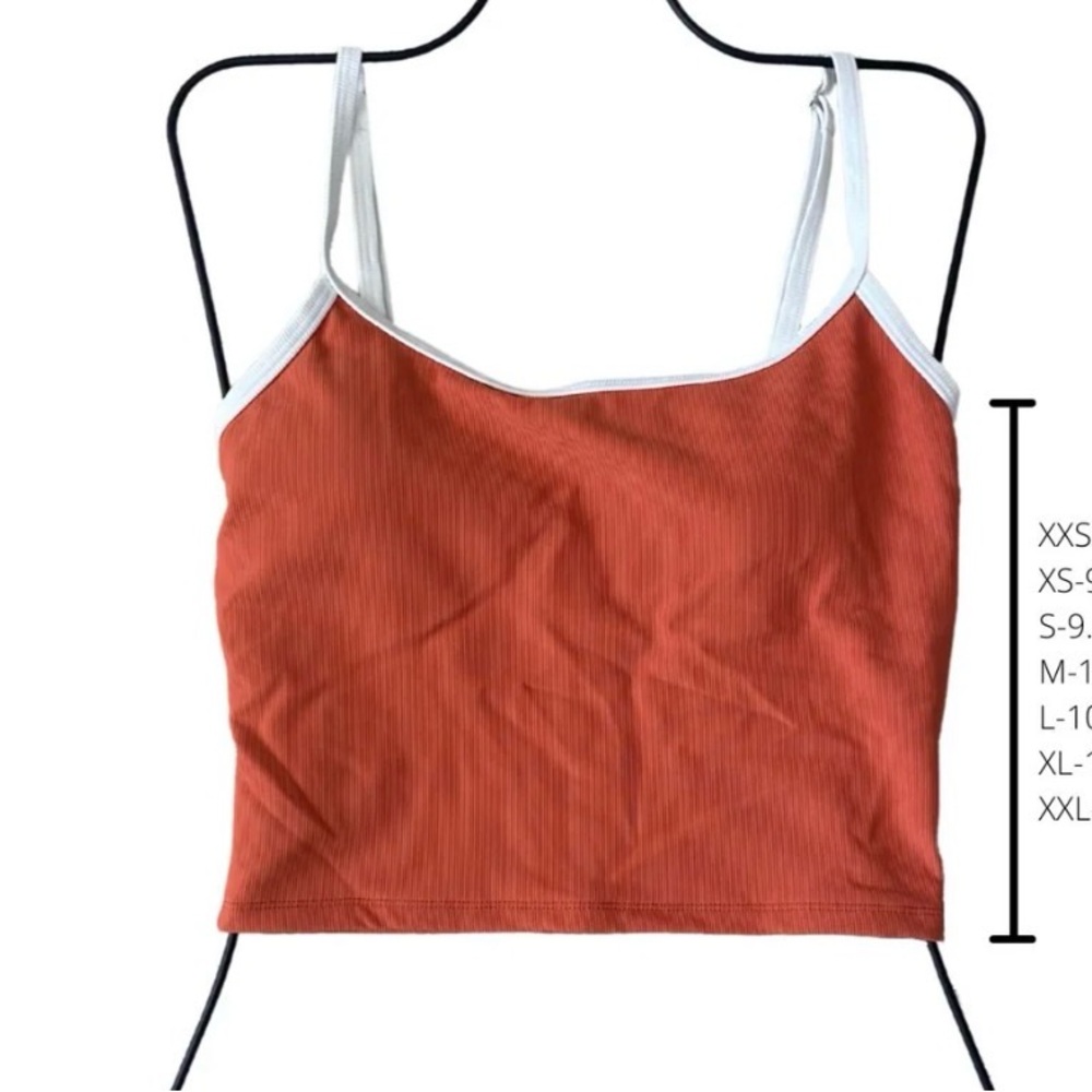 Geode Ribbed Coral High Waist Shorts and Coral Ribbed Scoop Tankini Top XXL - Picture 12 of 13
